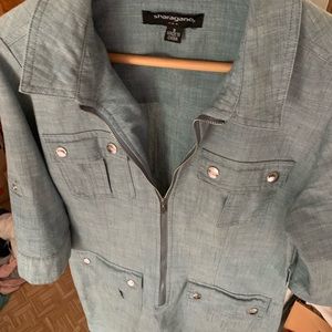 Sharagano Jean Dress